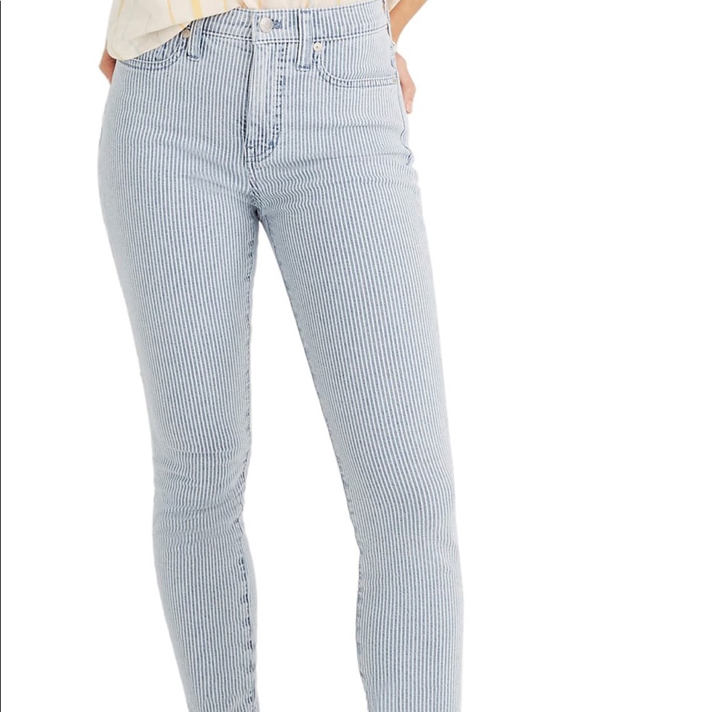 Madewell High-Rise Skinny Jeans in Piper Stripe